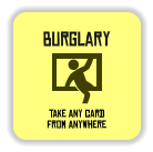 burglary take any card from anywhere