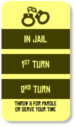 throw 6 for parole or serve your time in jail 1st turn 2nd turn